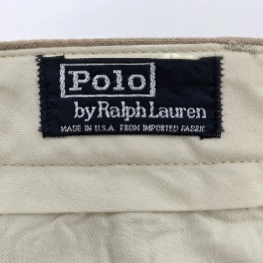 Vintage Polo Ralph Lauren Linen Blend Pleated Pants‎ 36x30 USA Trousers 90s